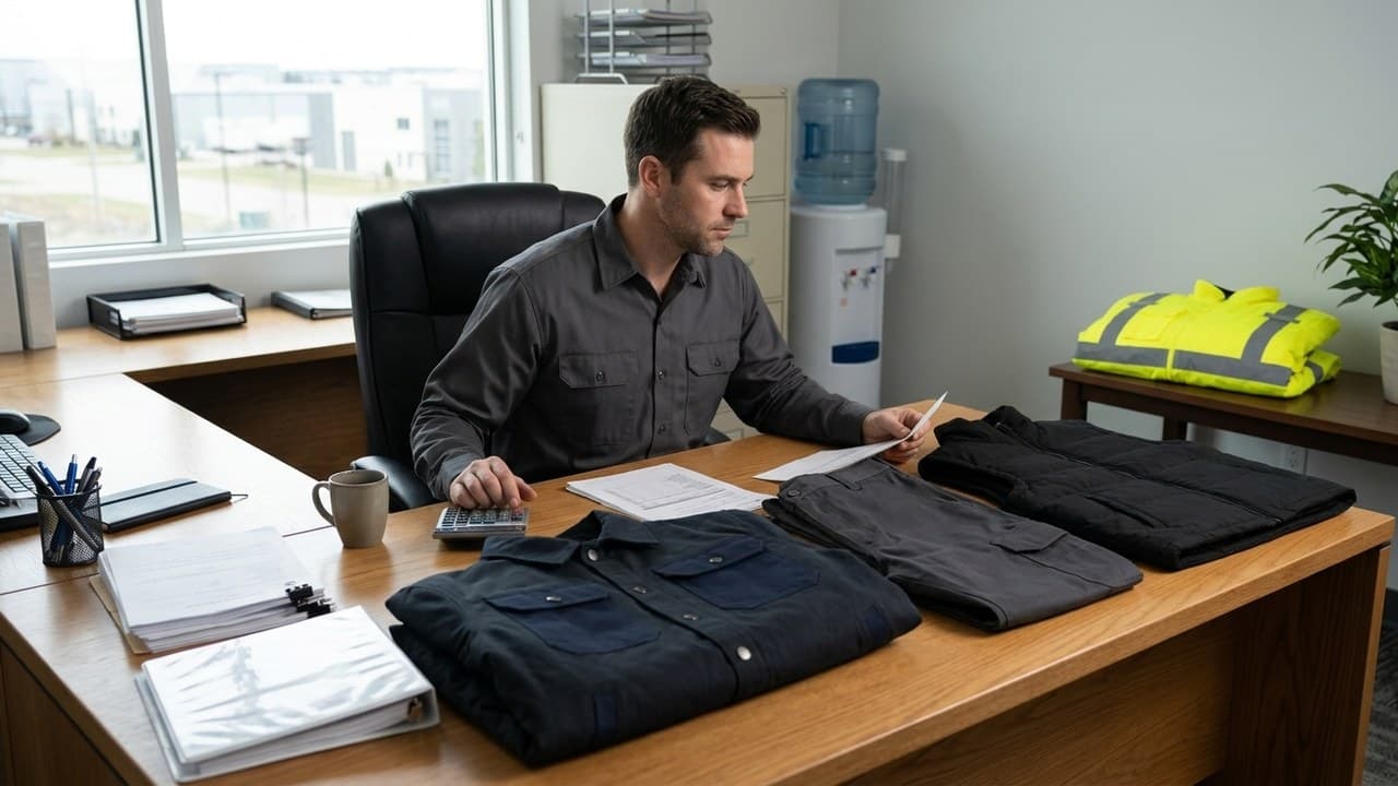 Responsable comparant achat et location de vêtements de travail en entreprise — workwear achat vs location