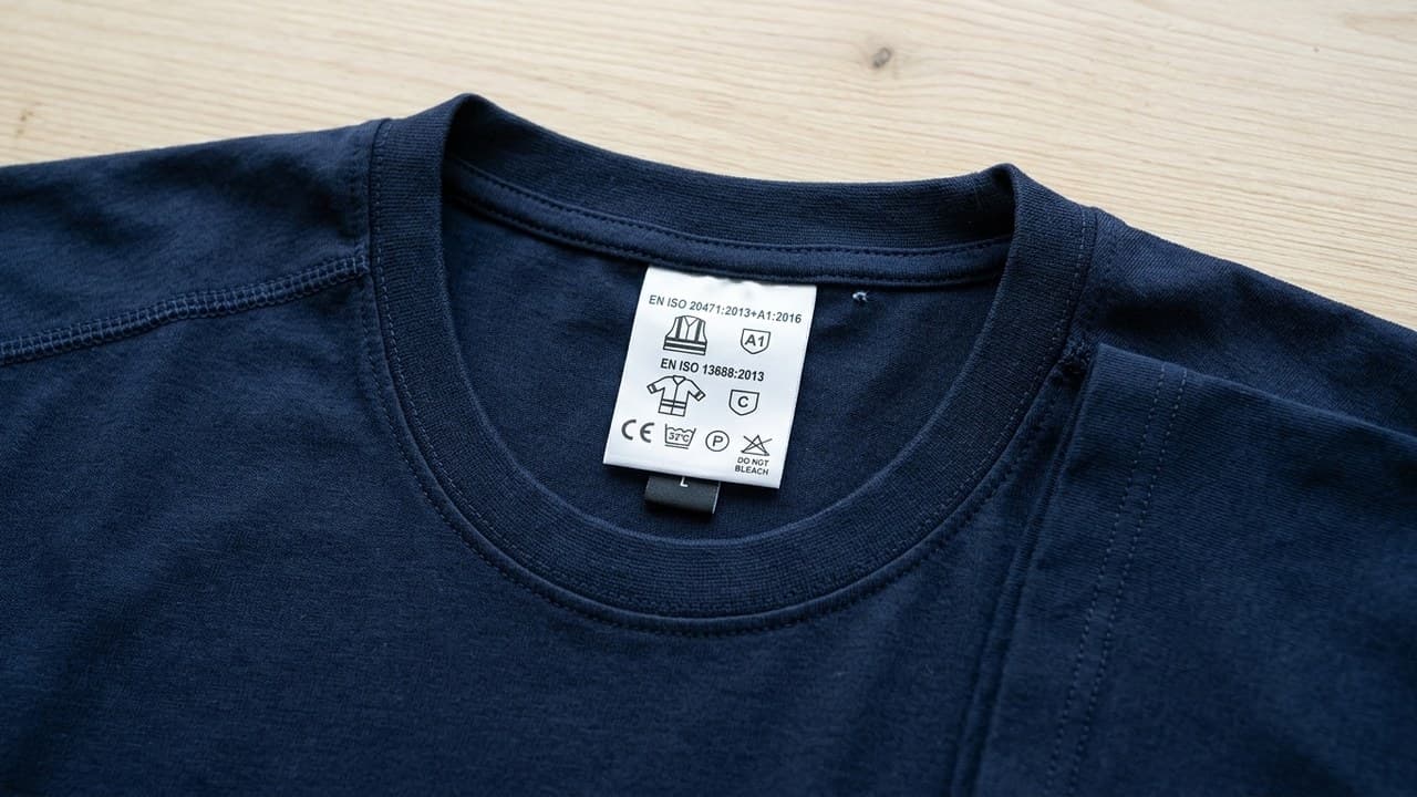 Étiquette de certification EN ISO sur vêtement de travail de sécurité — normes vêtements de protection