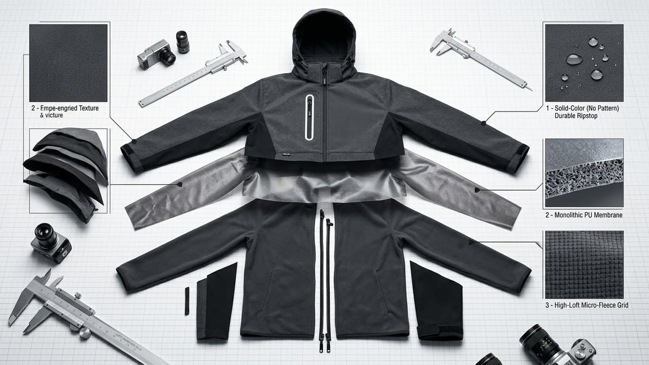 Veste softshell 3 couches technique — vêtements de travail confort et protection