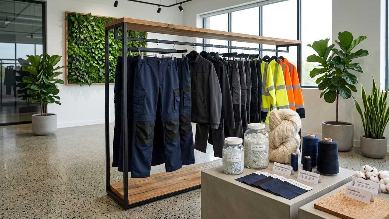 Pantalon de travail en polyester recyclé — vêtements de travail écoresponsables et durables
